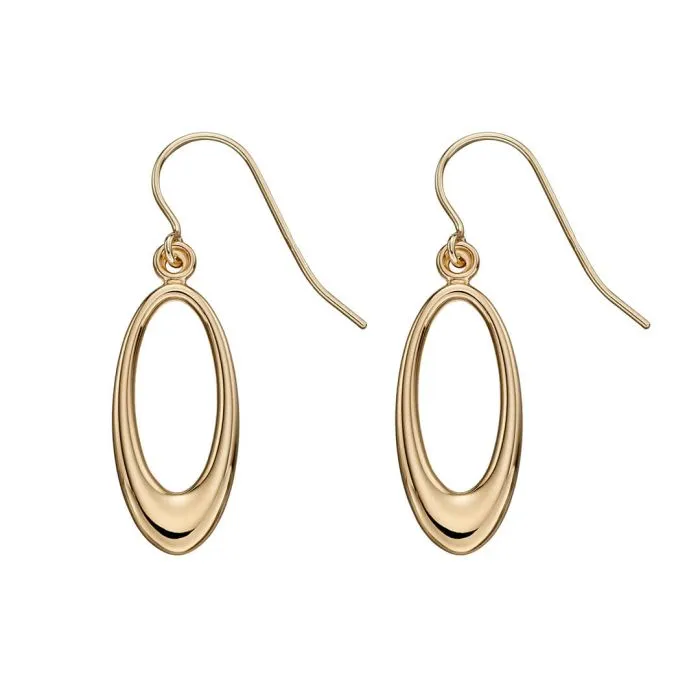 9ct Yellow Gold Open Oval Earring 13104