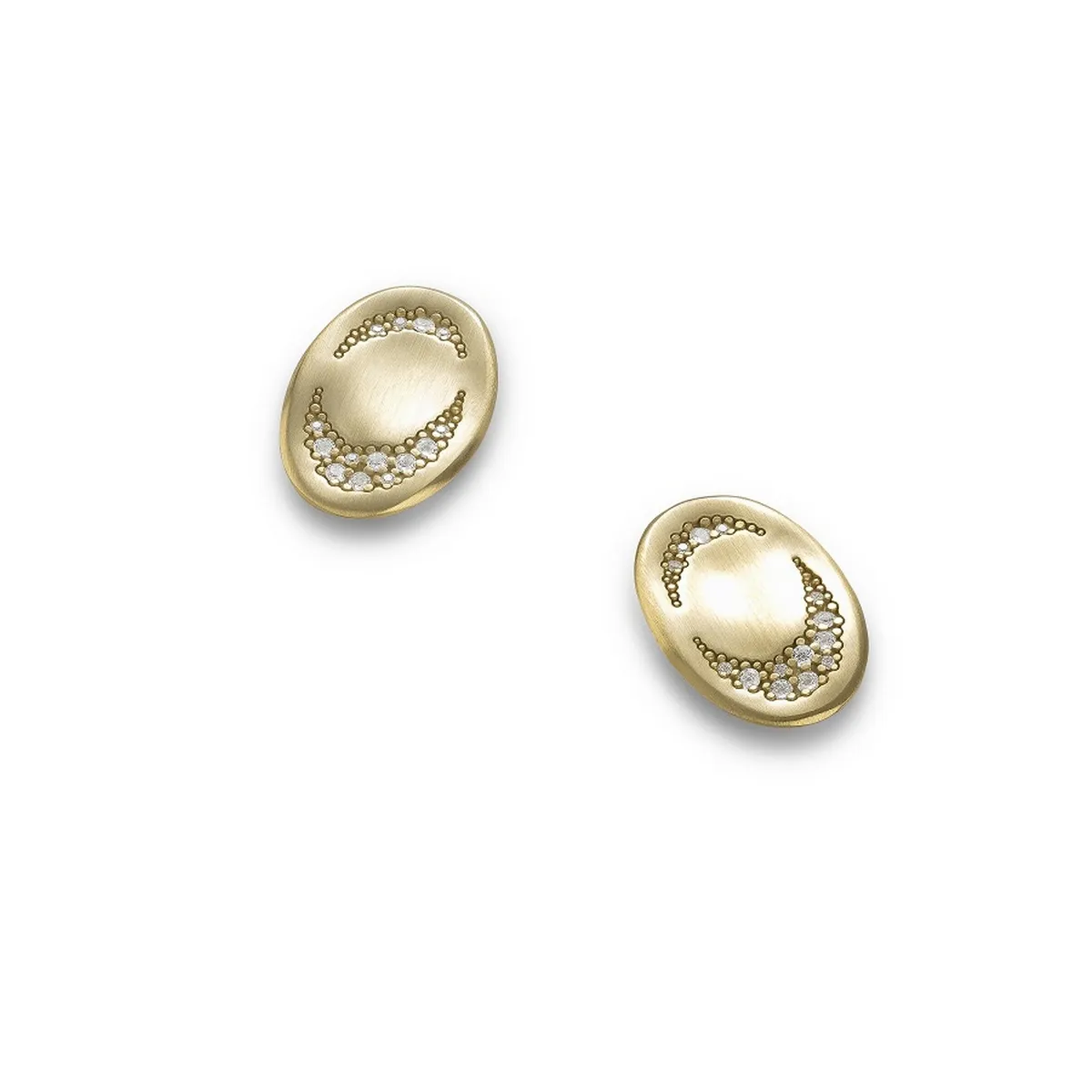 Aquaforte Precious Ovali Preziosi Stud Earrings With Cubic Zirconia Pave