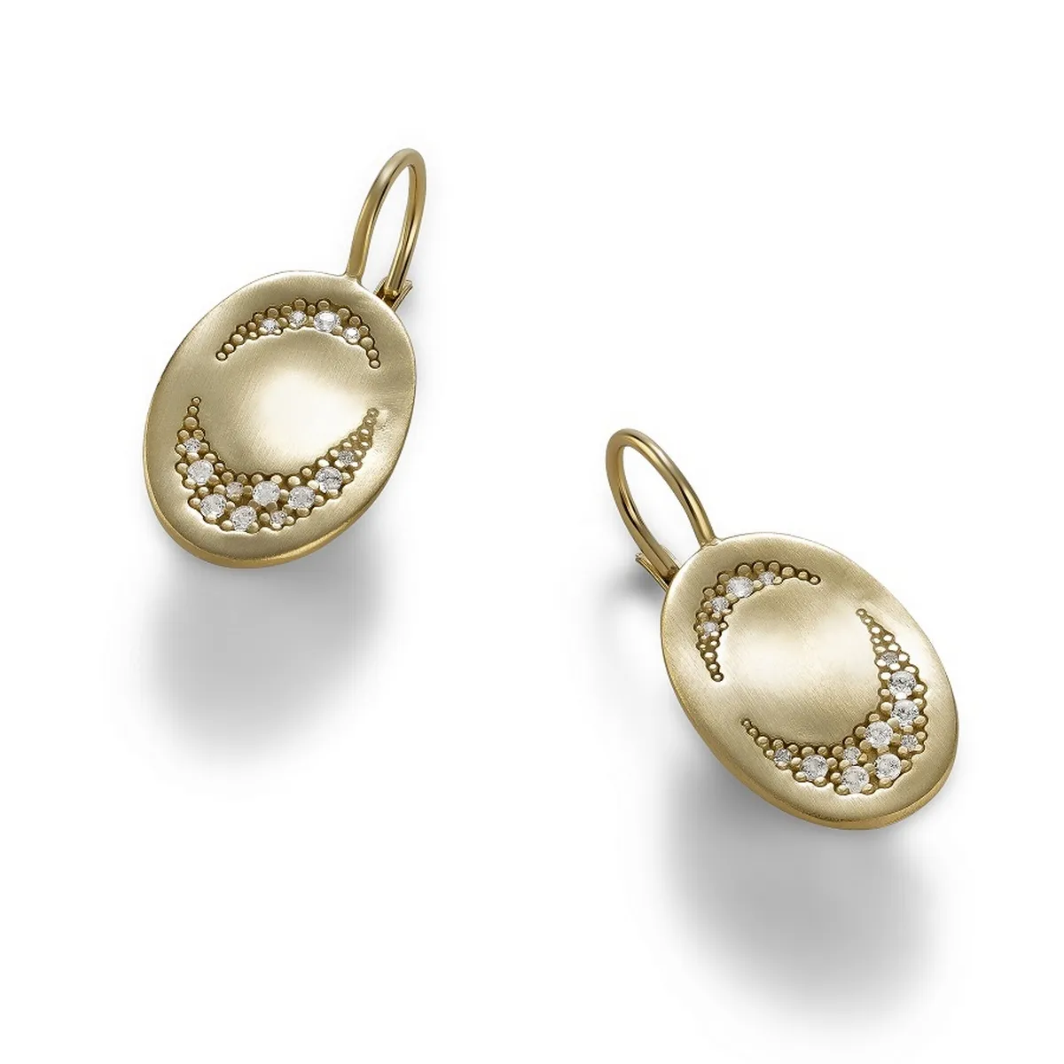 Aquaforte Precious Ovali Preziosi Leverback Earrings With Cubic Zirconia Pave