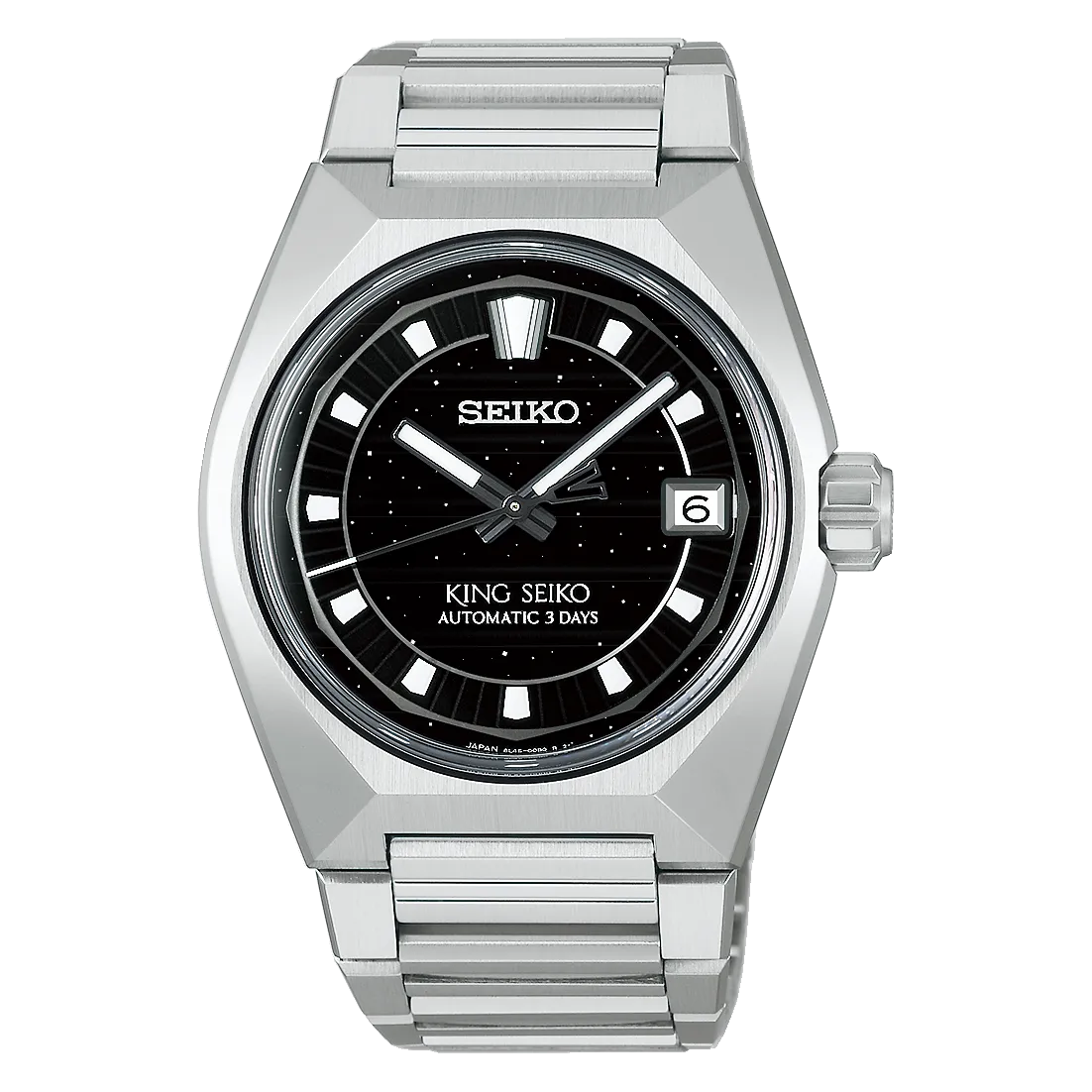 King Seiko Vanac 'cosmic Tokyo'  Stainless Steel In Cosmic Black Hkf005j1