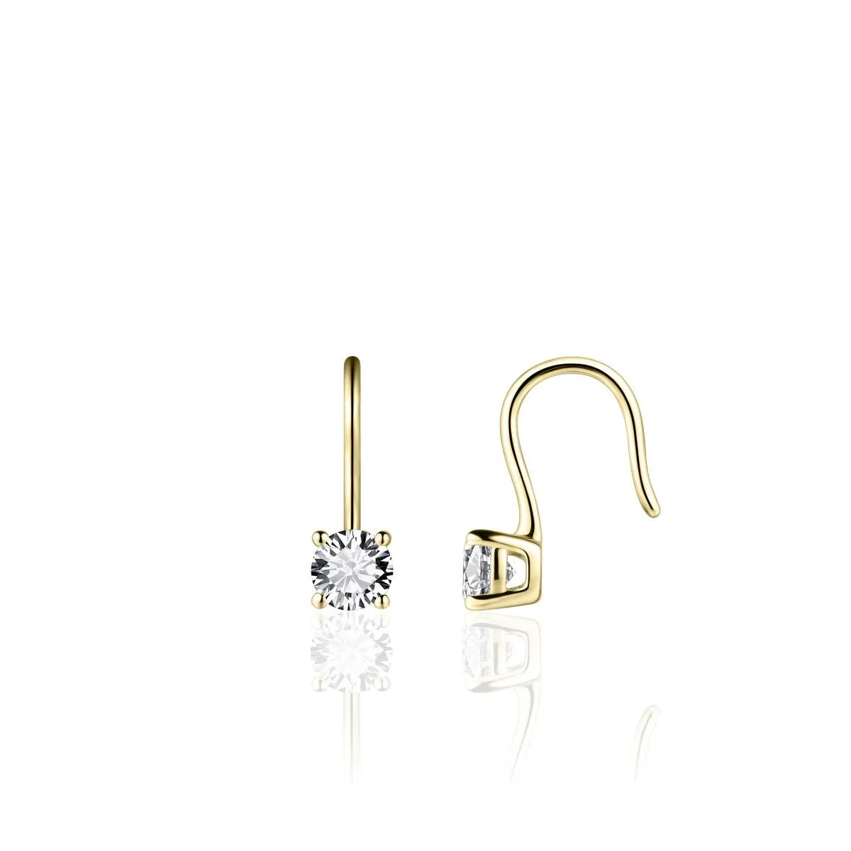 Gisser Silver Gold Plated Cz Daily Essential Ear Hooks