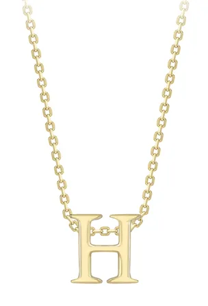 9ct Yellow Gold Initial 'h'