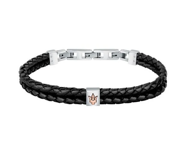 Maserati Jewels Silver Black Rose Bracelet Jewellery Buckle Jm422ave13