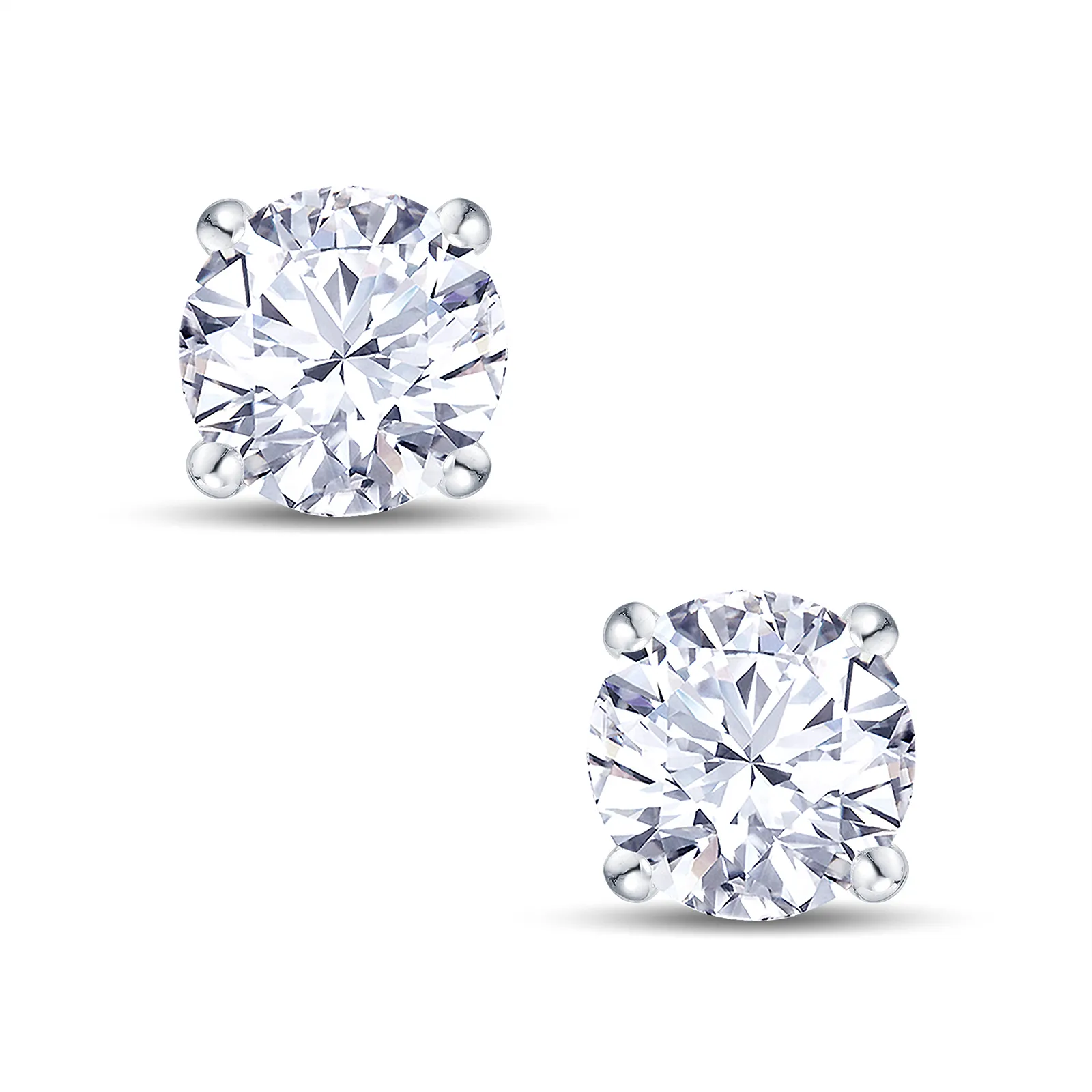 18ct White Gold Lab Grown Diamond Stud Earrings 18830