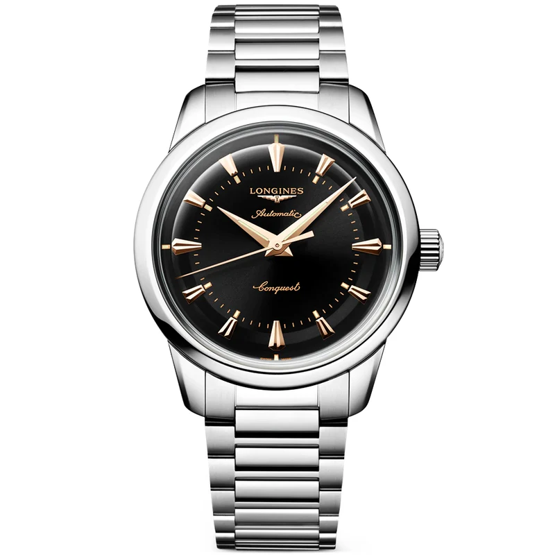 Longines Conquest Heritage 38mm Black Lacquered Polished Dial L16494526