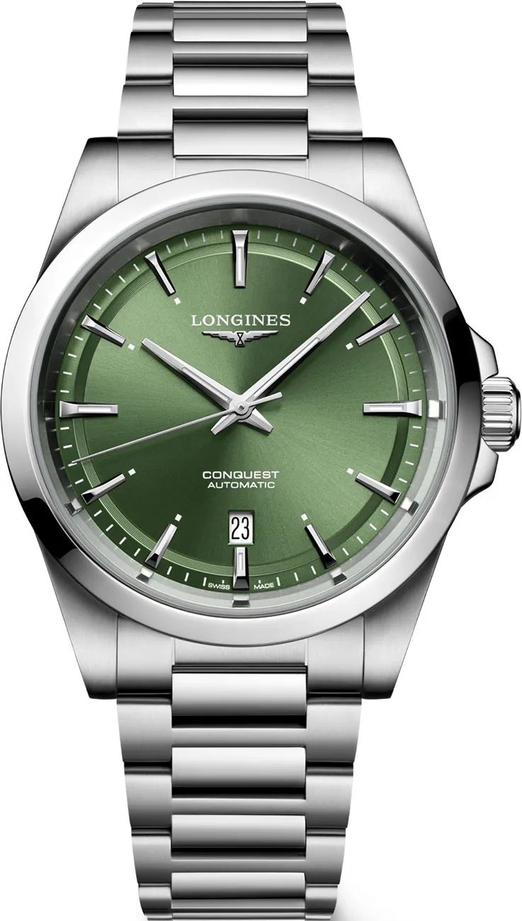 Longines Conquest 41mm Mens Watch Green L38304026 Wehrly Bros