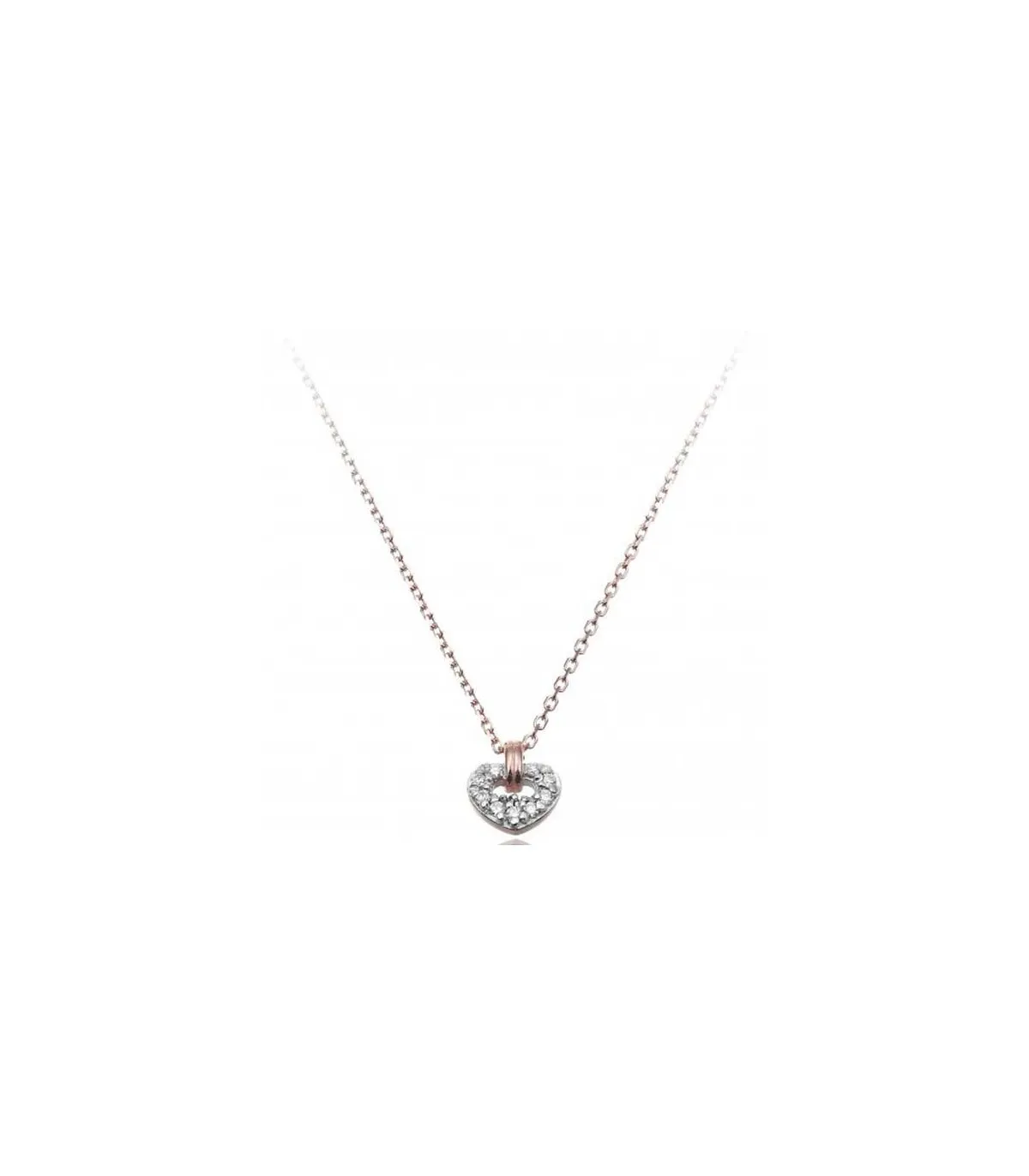 Chimento 18ct Rose Gold Diamond Heart Pendant