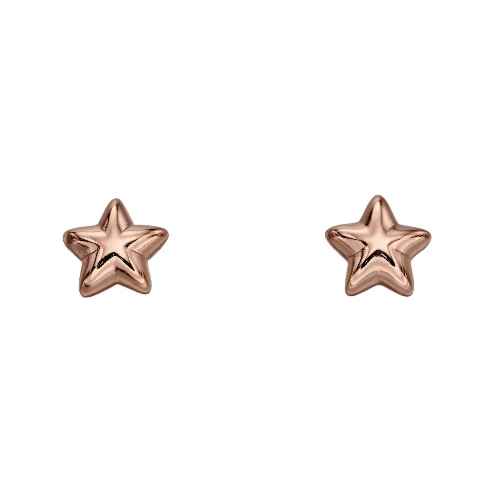 Amelia  Rose Gold Star Studs