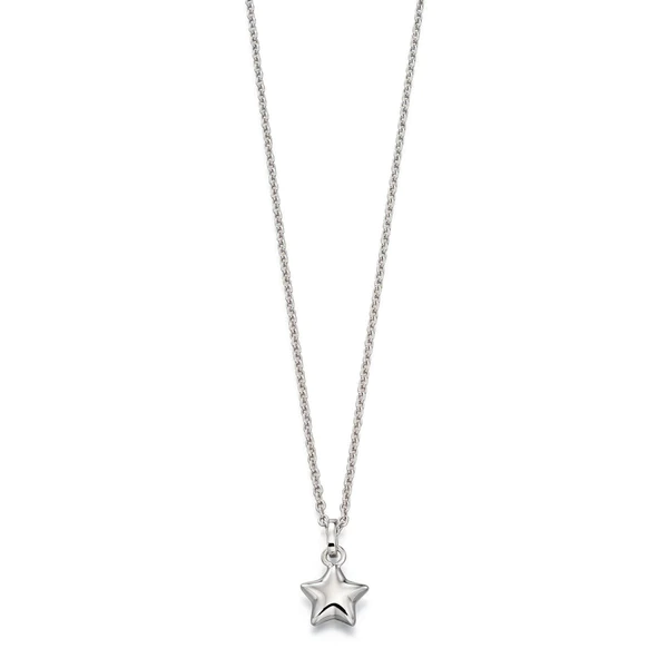 Eva  Plain Small Star Pendant And Chain