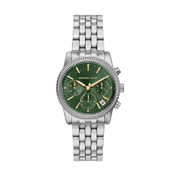 Michael Kors Bryant Pave Silver-tone Watch Mk7583