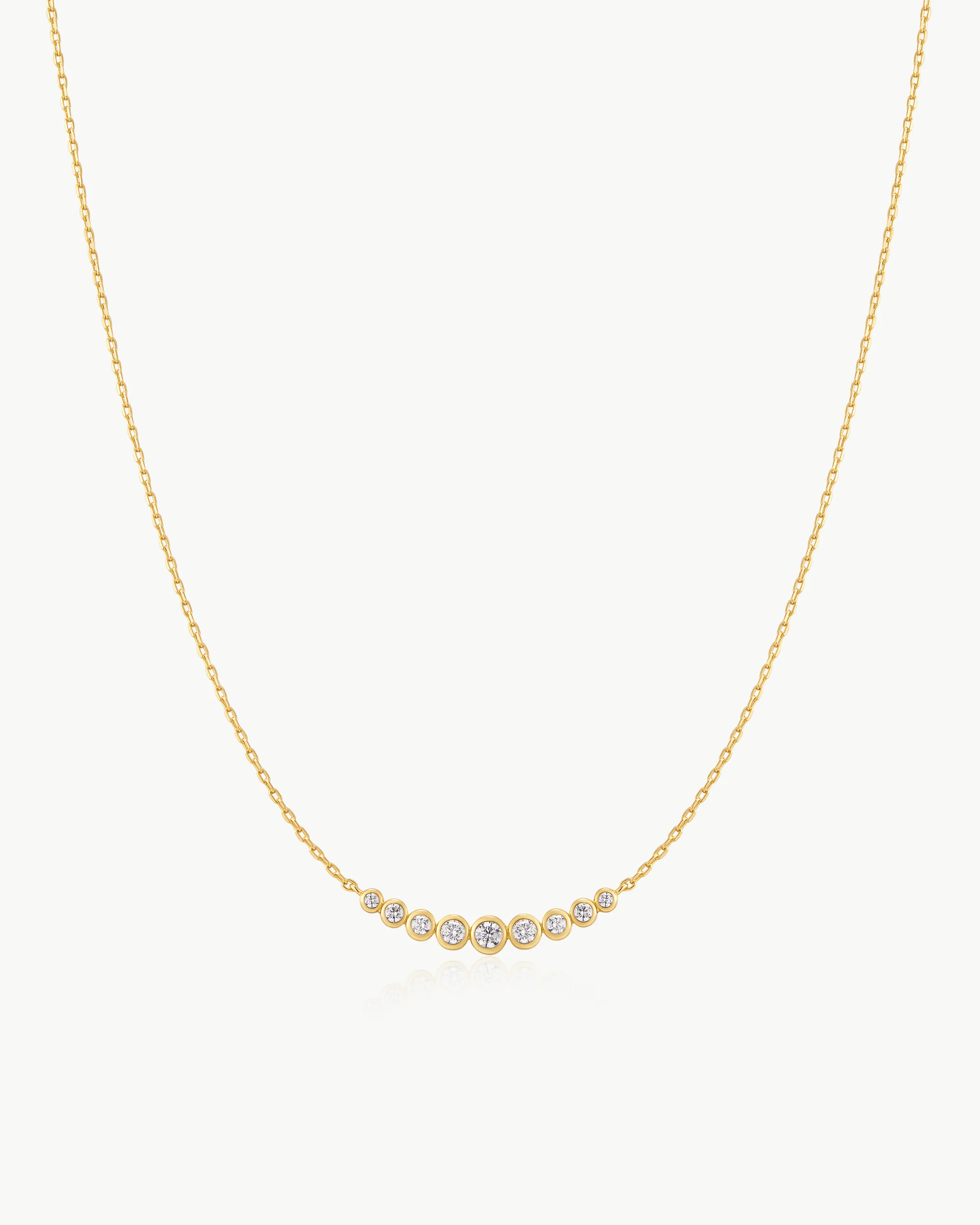 Ania Haie Gold Graduated Bezel-set Necklace