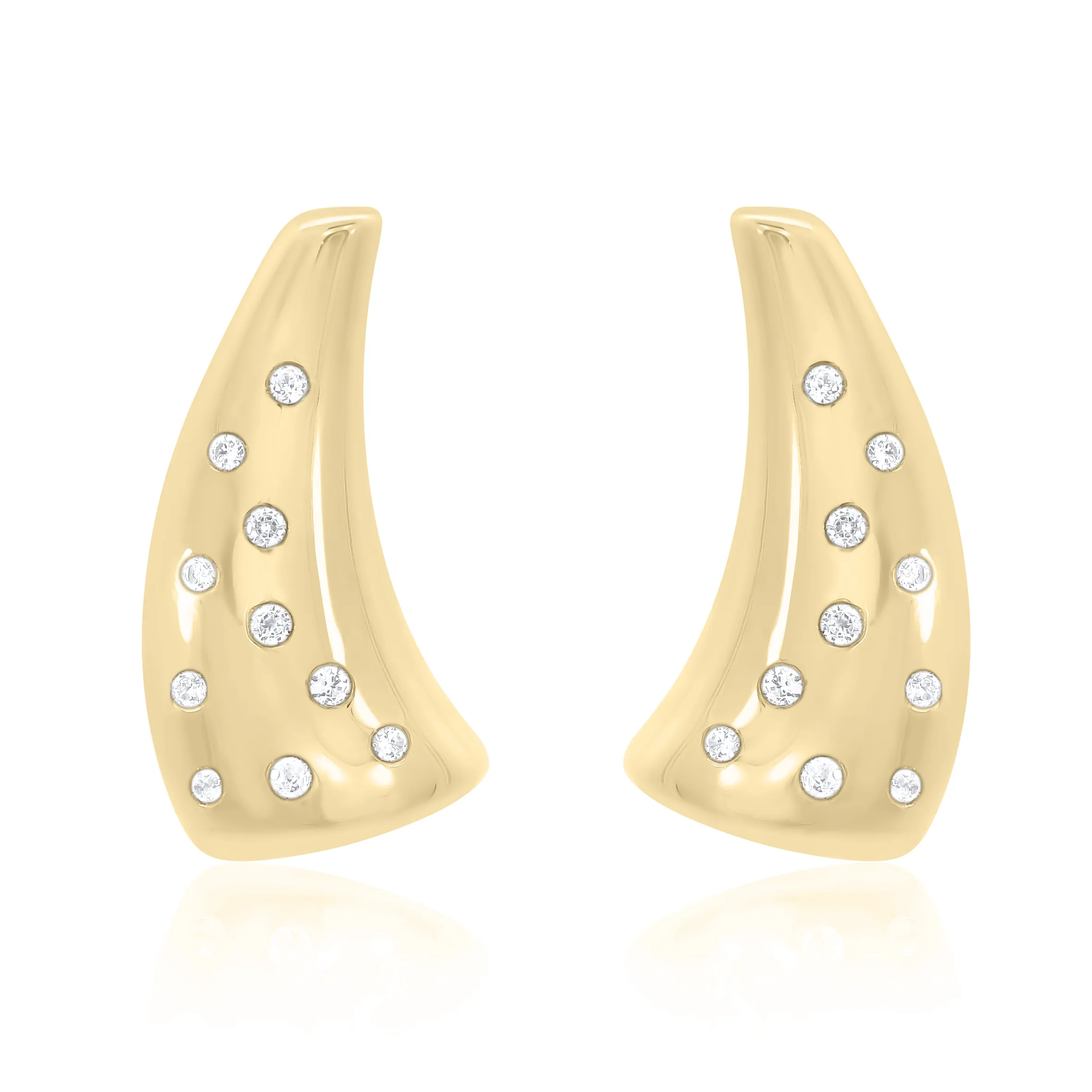 9ct Yellow Gold Diamond Stud Earrings