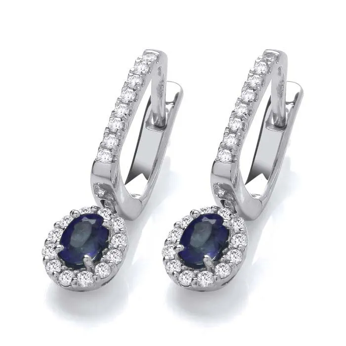 9ct Yellow Gold Pear Shape Drop Earrings Diamond 12482