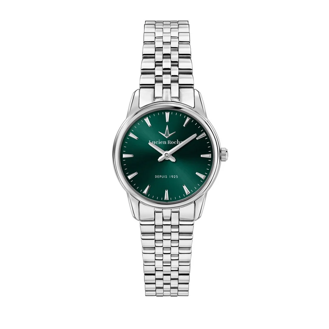 Lucien Rochat Ladies Quartz Stainless Steel Green Dial Bracelet Watch R0453116507