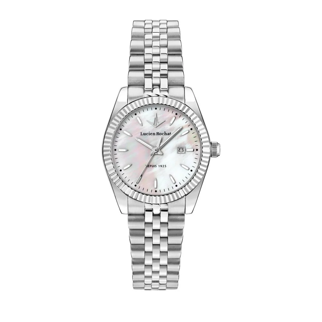 Lucien Rochat Ladies Quartz Stainless Steel Mop Dial Bracelet Watch R0453124506