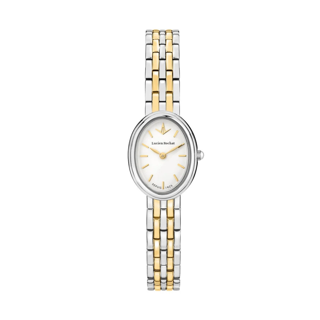 Lucien Rochat Precieux 20mm 2h White Silver Dial Two Tone Bracelet R0453126503