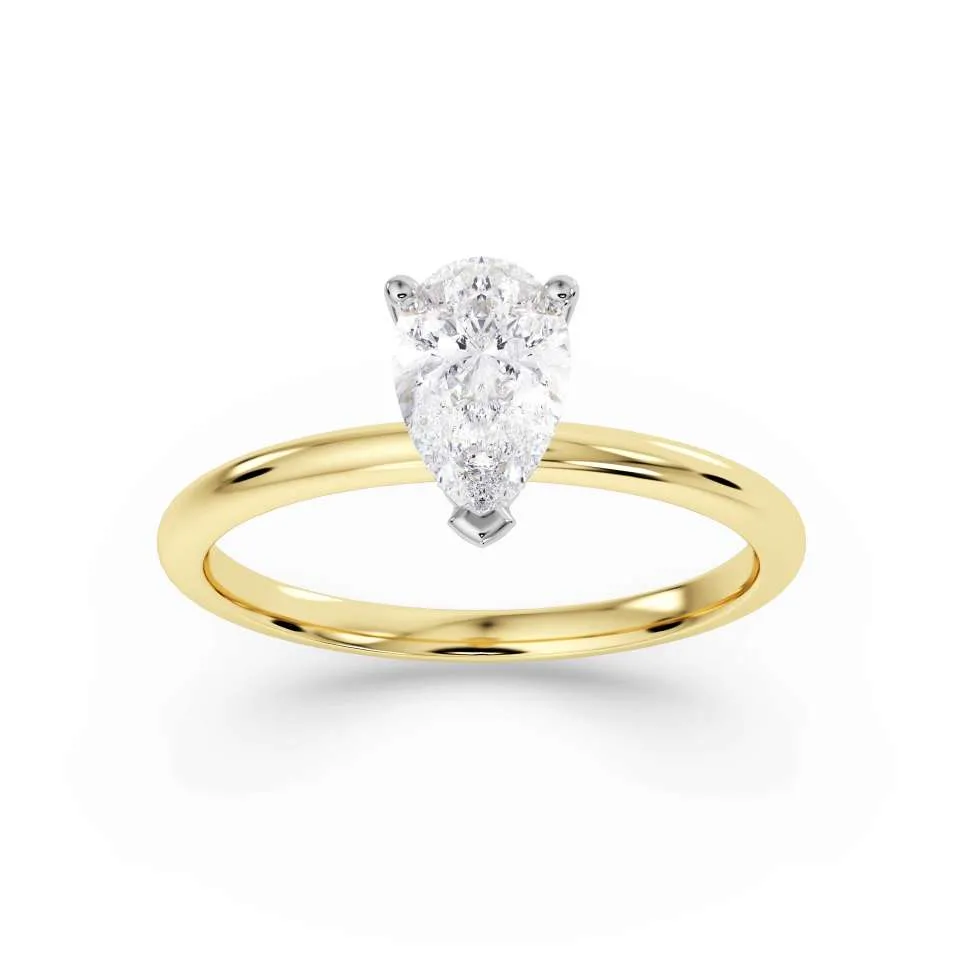 18ct Yellow Gold 1.51ct Pear Shape Solitaire Engagement Ring