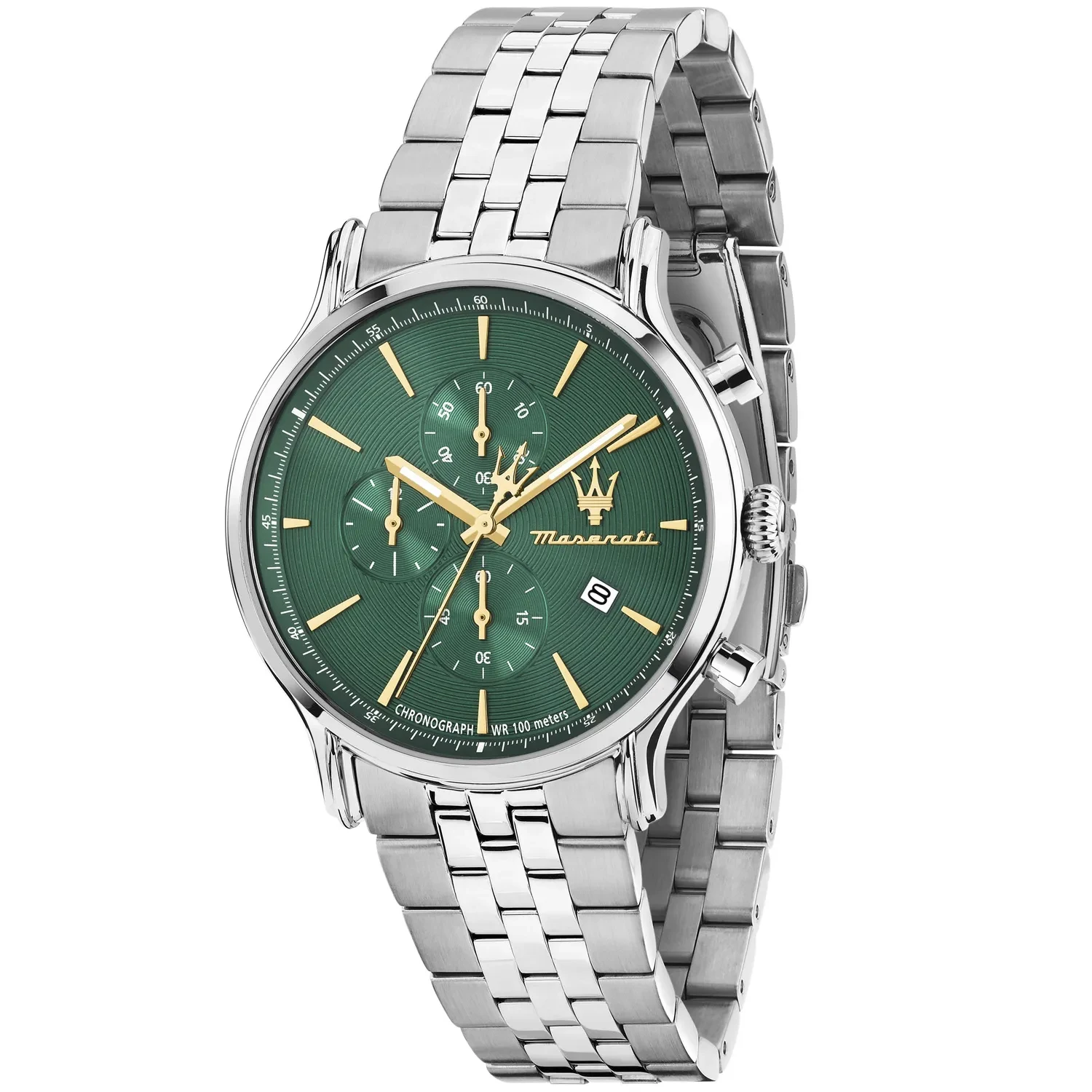 Maserati Epoca Slim 40mm Chronograph Green Dial Stainless Steel Bracelet R8873618038