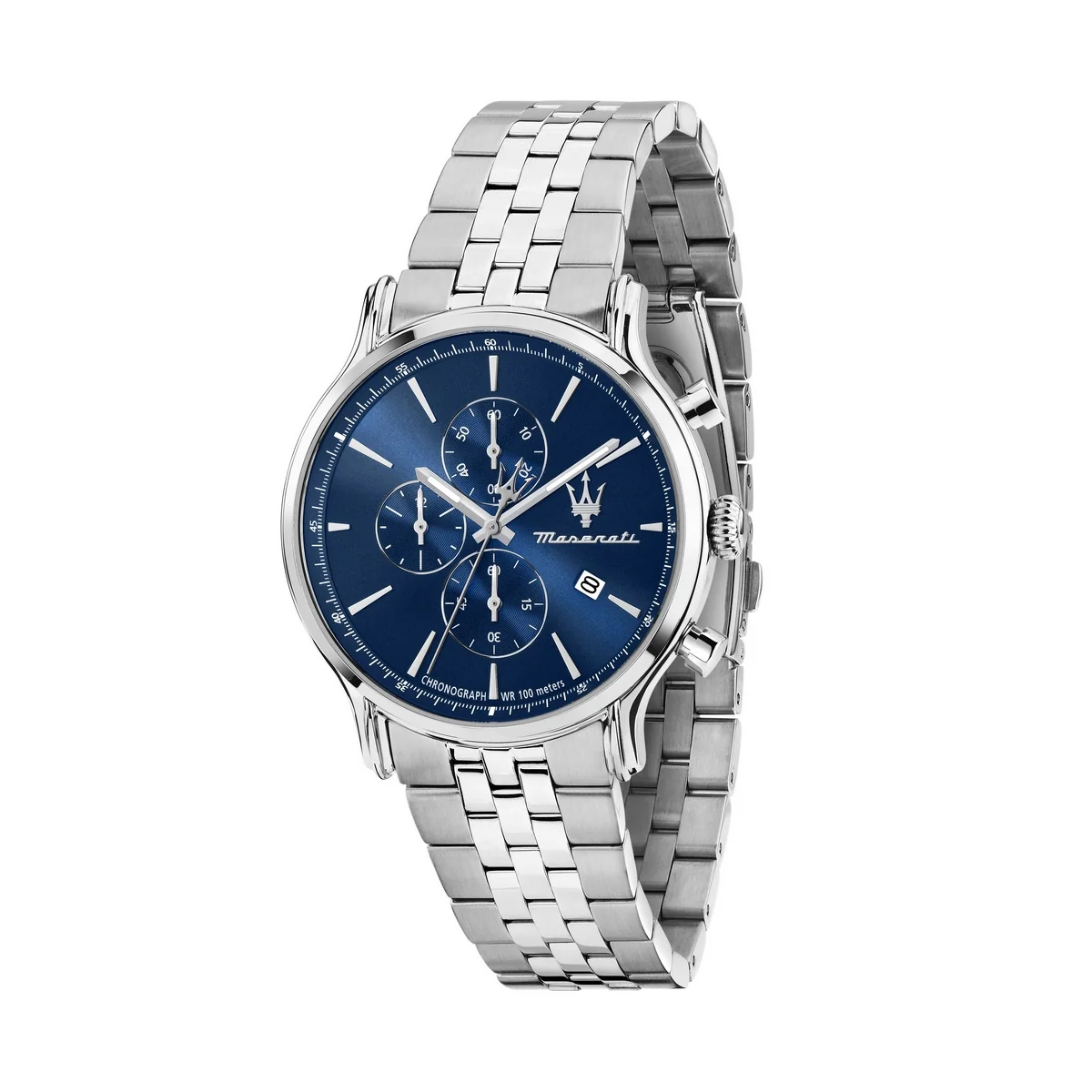 Maserati Epoca Slim 40mm Chronograph Blue Dial Stainless Steel Bracelet R8873618039