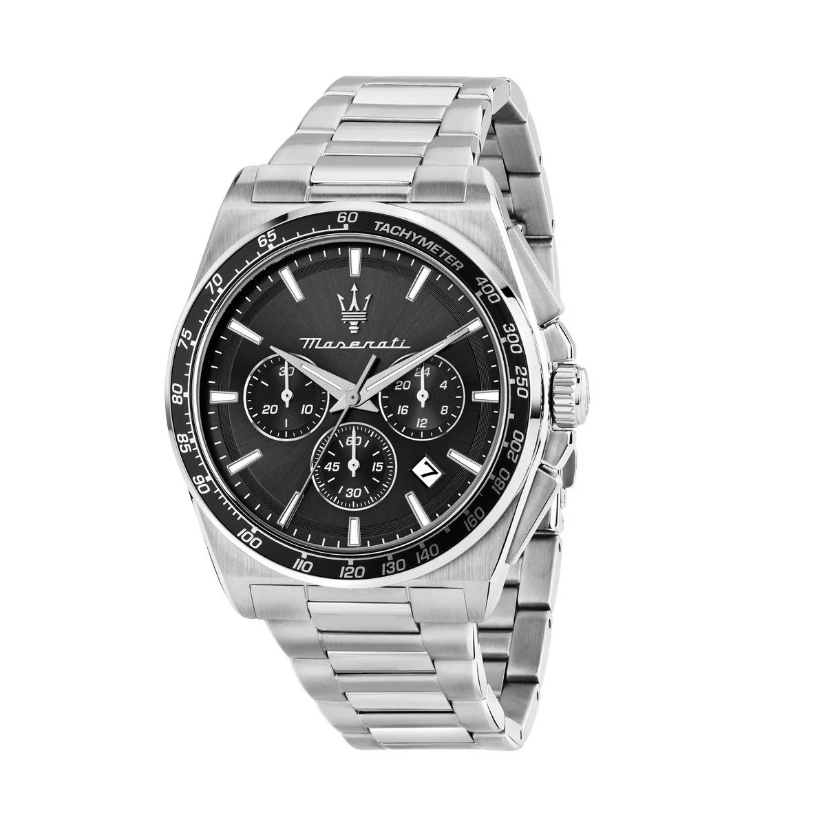 Maserati Velocita 43mm Chrono Black Dial Stainless Steel Bracelet R8873652012