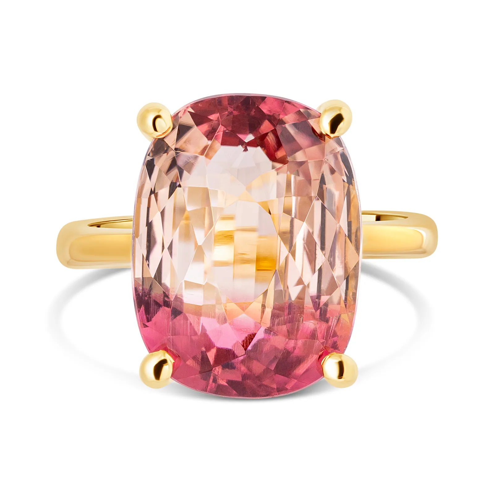 18ct Yellow Gold Bicolour Tourmaline Ring From The Wehrly Bros 1875 Collection