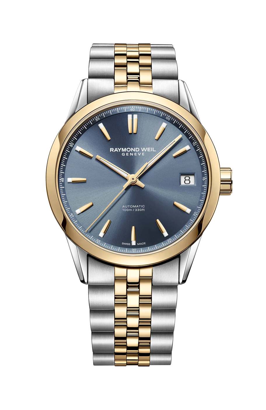 Raymond Weil Freelancer Date Two Tone Blue Dial 40mm 2741-stp-50001