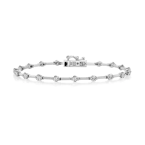 Sterling Silver Cz Line Bracelet