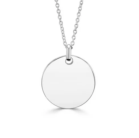 Little Star Sterling Silver Large 19mm Disc Necklace 