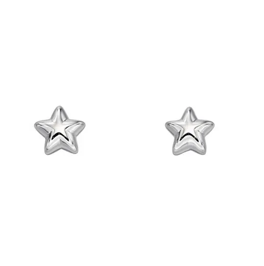 Little Star Sterling Silver Elle Medium Star Earrings