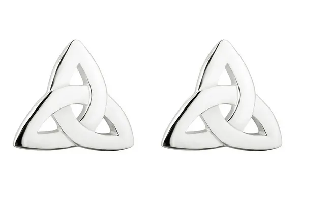 Sterling Silver Trinity Knot Stud Earrings