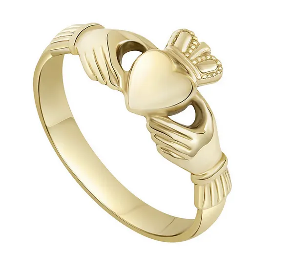 9k Gold Heavy Maids Claddagh Ring