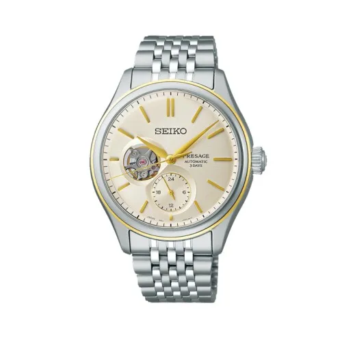 Seiko Presage Classic Series Open Heart In Delicate Cream Silk Spb480j1