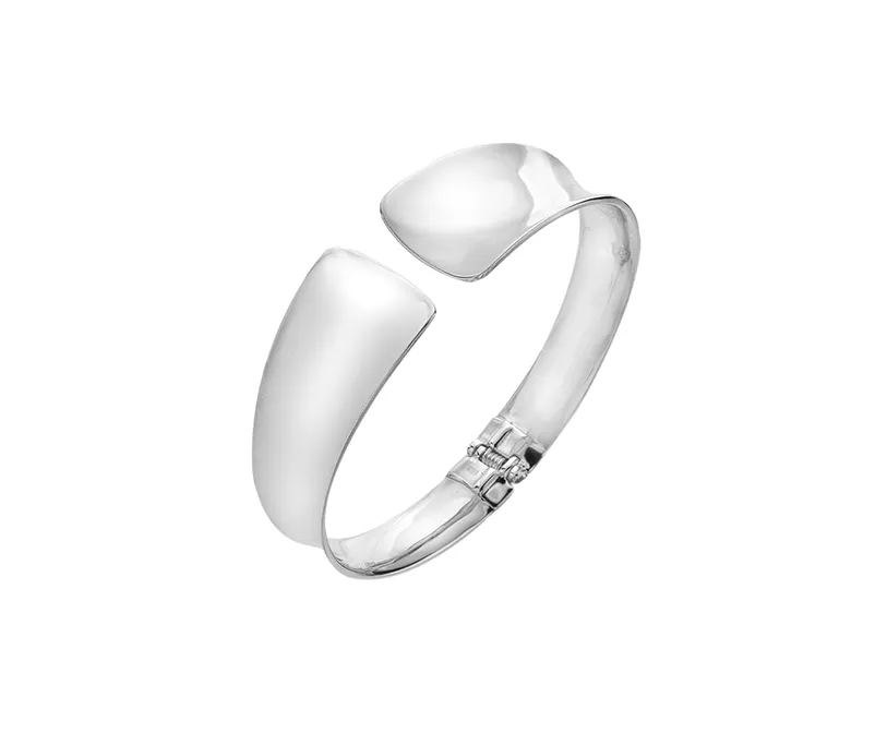 Sterling Silver Anticlstic Fan Hinged Bangle